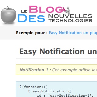 Easy Notification un plugin jQuery très pratique pour les notifications
