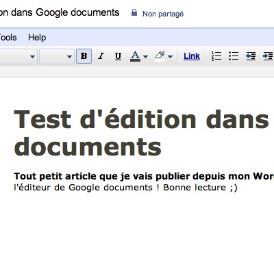 Utilisez Google Docs pour publier des articles sur votre blog