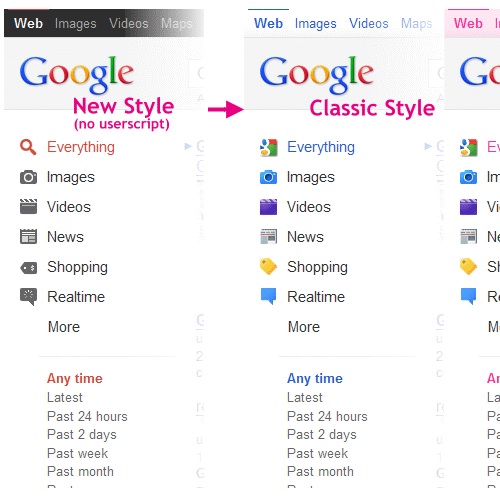 Redonner la couleur blanche à la barre de navigation de Google