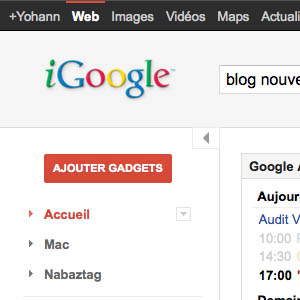 Nouvelle interface pour iGoogle