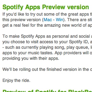 Comment obtenir Spotify Apps dès maintenant