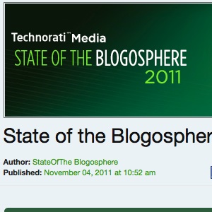 Étude : L&rsquo;état de la blogosphère en 2011