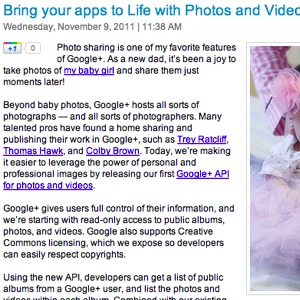 Google annonce par erreur sa nouvelle API Google+ !