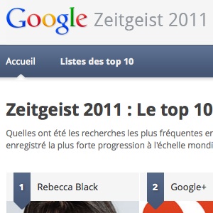 Apple parmi les termes les plus recherchés dans Google Zeitgeist 2011