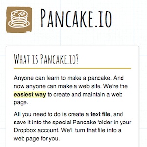 Héberger une page Web sur Dropbox avec Pancake.io