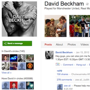 David Beckham en interview sur Google+ ! Demandez lui pourquoi il n&rsquo;a pas signé au PSG…