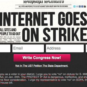 De nombreux sites protestent contre SOPA