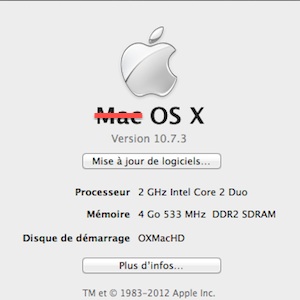 Apple renomme Mac OS X en OS X ! On dira désormais &lsquo;OS X Mountain Lion&rsquo;