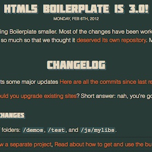 HTML5 Boilerplate hits 3.0 dans les bacs