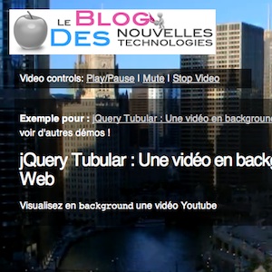 jQuery Tubular : Une vidéo en background de votre site Web