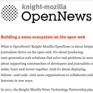 OpenNews : convergence du journalisme et de la technologie, meilleure tendance des médias en 2012 ?