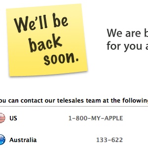 Apple Store : We&rsquo;ll be back soon