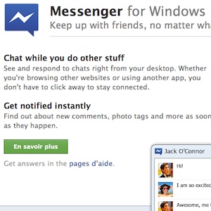 Facebook lance Messenger pour Windows, une version Mac arrive…