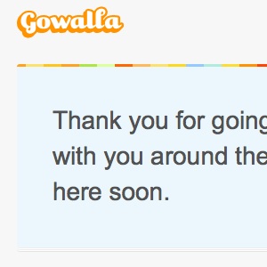 Gowalla c&rsquo;est fini !