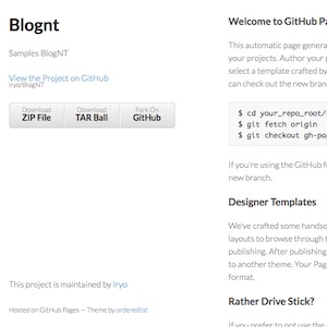 Automatic Page Generator : GitHub permet de générer votre propre skin pour vos pages de projet