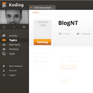 Koding bêta : Découvrez les fonctionnalités &laquo;&nbsp;Topics / Members&nbsp;&raquo;