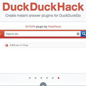 DuckDuckHack encourage la création de réponses instantanées