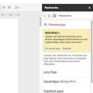 Google Docs introduit une nouvelle barre latérale qui rend la recherche plus rapide