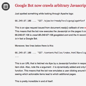 Google peut maintenant indexer le contenu interactif d’une page Web