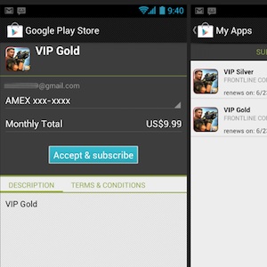 Les abonnements in-app sont maintenant disponibles sur Google Play