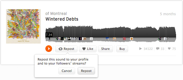 Nouveau design pour SoundCloud en bêta privée - Re-partager vos sons et vos sets