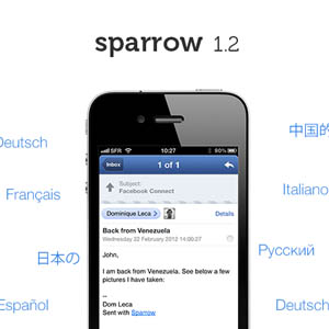 Sparrow 1.2 pour iPhone ajoute quelques fonctionnalités, le Push est à venir avec abonnement annuel