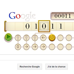 Alan Turing dans un interactif Google Doodle pour son 100e anniversaire