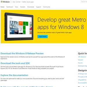 Créer facilement vos applications pour Windows 8 Metro