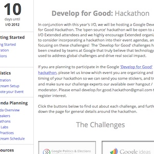 Google annonce un Hackathon, &laquo;&nbsp;Develop For Good&nbsp;&raquo;