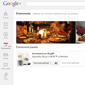 Google+ Événements, une caractéristique qui est active avant, pendant et après un évènement