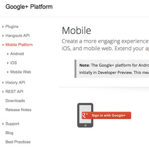 Google ouvre une plateforme Google+ pour mobile avec un SDK iOS et Android