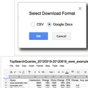 Google Webmaster Tools vous permet d&rsquo;exporter facilement vos données