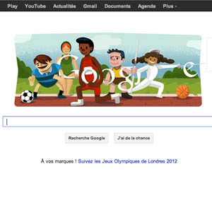 Cérémonie d&rsquo;ouverture des Jeux Olympiques de Londres 2012 un doodle en l&rsquo;honneur