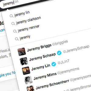 Une nouvelle expérience dans la recherche Twitter a été dévoilée : autocomplétion, suggestions, …