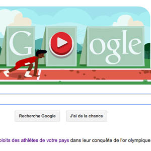 Londres 2012 une course de 100m haies en doodle du jour