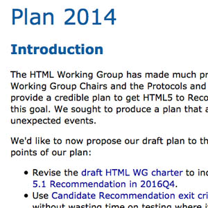 HTML 5 en 2014, HTML 5.1 en 2016 selon le W3C