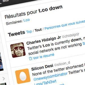 [MAJ] Le raccourcisseur d&rsquo;URL t.co de Twitter actuellement indisponible