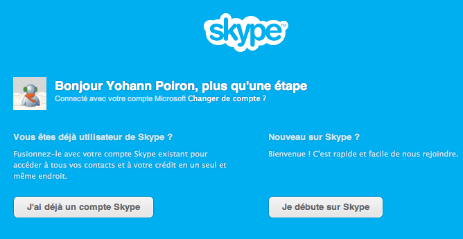 Comment fusionner vos comptes Skype et Windows Live Messenger en un compte Microsoft - Accéder à un autre compte Skype
