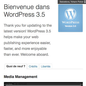 WordPress 3.5 Release Candidate dans les bacs