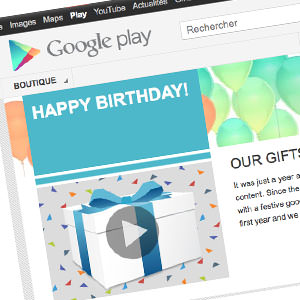 Google propose quelques cadeaux pour le 1er anniversaire de son Play Store
