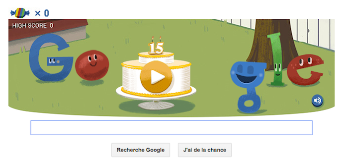 Google fête son anniversaire avec un doodle piñata animé
