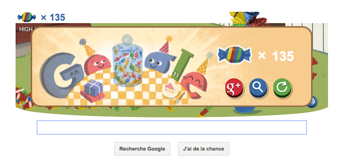 Google fête son anniversaire avec un doodle piñata animé