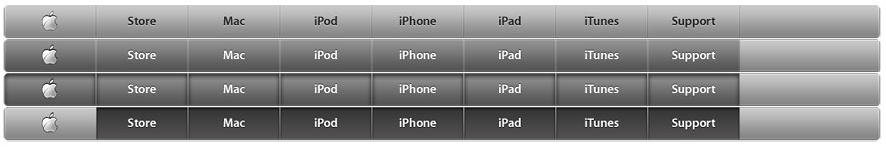 Le site d'Apple reçoit un lifting HTML5 - Barre de navigation Le site d'Apple reçoit un lifting HTML5 - Barre de navigation
