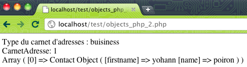 Compréhension des objets avec PHP 5 : Encapsulation, Héritage, Polymorphisme - Partie 2 - Ajout et affichage des personnes Compréhension des objets avec PHP 5 : Encapsulation, Héritage, Polymorphisme - Partie 2 - Ajout et affichage des personnes