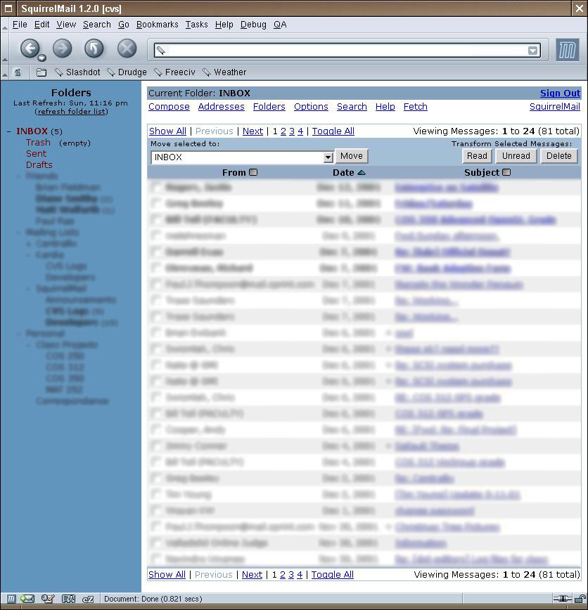 Des webmails basés sur l'AJAX et PHP afin d'améliorer l'expérience utilisateur - Grand format sur Zimbra - SquirrelMail