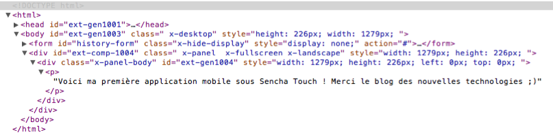 Prise en main de Sencha Touch - Code source de l'application
