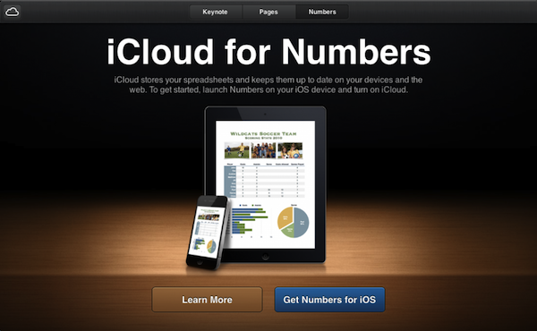 Apple lance iCloud.com en bêta ! - iWork - Numbers