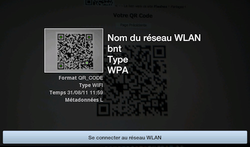 Générer votre QR Code pour fournir vos identifiants Wifi : Android et Web - Scan du QR Code