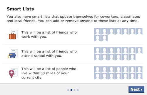 Les acteurs du Web en ont parlé [#10] - Facebook Smart Lists