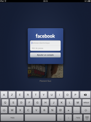 Facebook est disponible sur l'iPad - Connexion